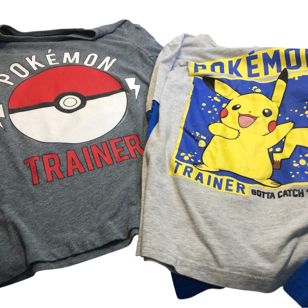 Kids Pokémon Shirts Trainer Tee Size 6-7 Long Sleeve Pikachu Size 7-8